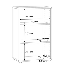 Lade das Bild in den Galerie-Viewer, REDUZIERT! -42% Büroregal Wisla Weiß - 54 x 86 cm
