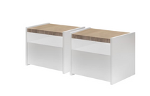 Lade das Bild in den Galerie-Viewer, REDUZIERT! -38% Nachtkommode Westwood (2er-Set) Weiß - Holzwerkstoff - 51 x 42 x 40 cm

