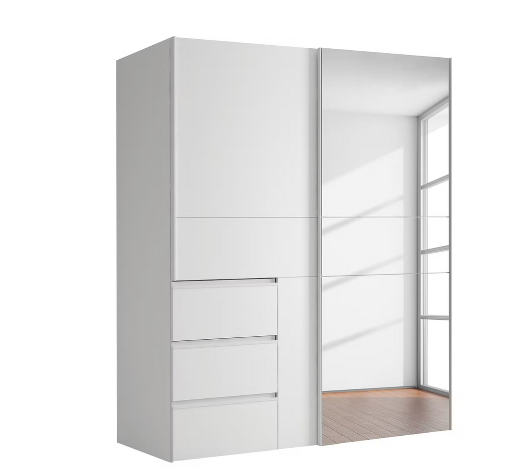 REDUZIERT! -38% Schwebetürenschrank Tover II Weiß
