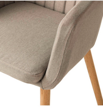Lade das Bild in den Galerie-Viewer, REDUZIERT! -42% Armlehnenstuhl Leedy I Webstoff Zea: Beige

