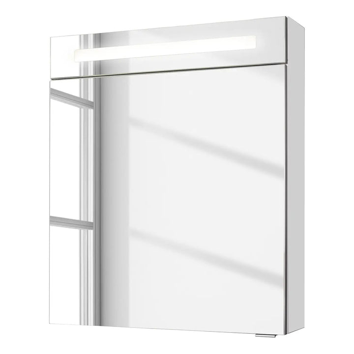 Spiegelschrank Clever I Hochglanz Weiß - Breite: 60 cm