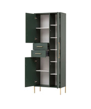 Lade das Bild in den Galerie-Viewer, REDUZIERT! -25% Garderobenschrank Kent Waldgrün / Gold

