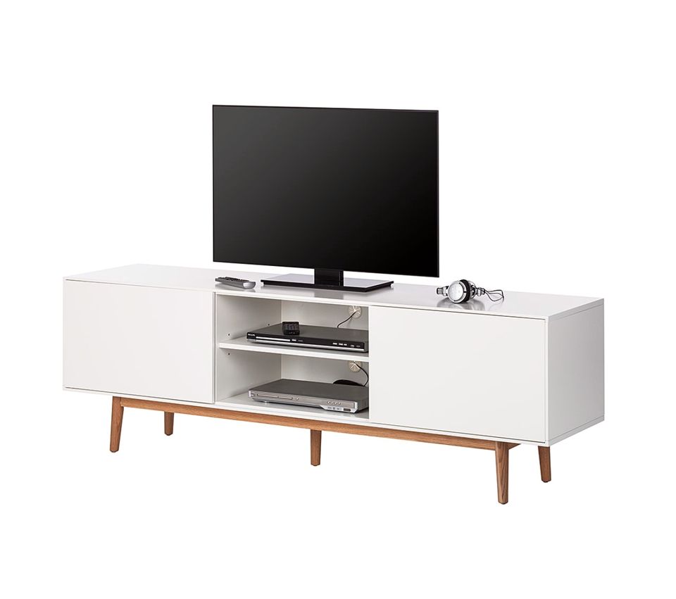 REDUZIERT! -50% TV-Lowboard Lindholm Weiß - 180 x 45 cm