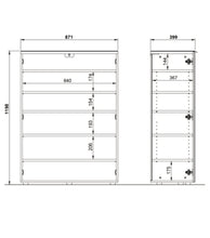 Lade das Bild in den Galerie-Viewer, REDUZIERT! -52% Schuhkommode Genova Glas - Silbergrau
