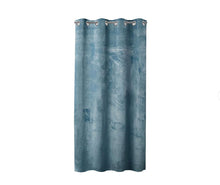 Lade das Bild in den Galerie-Viewer, !Ösenvorhang Velvet Polyester - Blau - 140 x 270 cm
