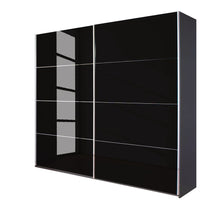 Lade das Bild in den Galerie-Viewer, Schwebetürenschrank Quadra Grau-metallic
