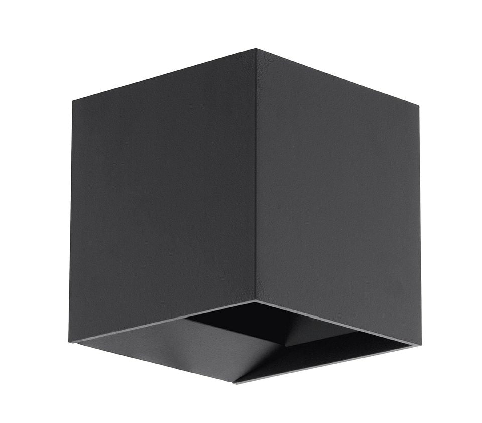 LED-Wandleuchte Calpino Aluminium - 2-flammig - Schwarz