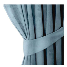 Lade das Bild in den Galerie-Viewer, Ösenvorhang Velvet Polyester - Blau - 140 x 270 cm
