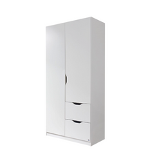 Lade das Bild in den Galerie-Viewer, Drehtürenschrank Freiham Breite: 91 cm O. Spiegel
