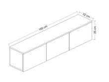 Lade das Bild in den Galerie-Viewer, REDUZIERT! -38% TV-Lowboard Neiden Weiß / Eiche Dekor
