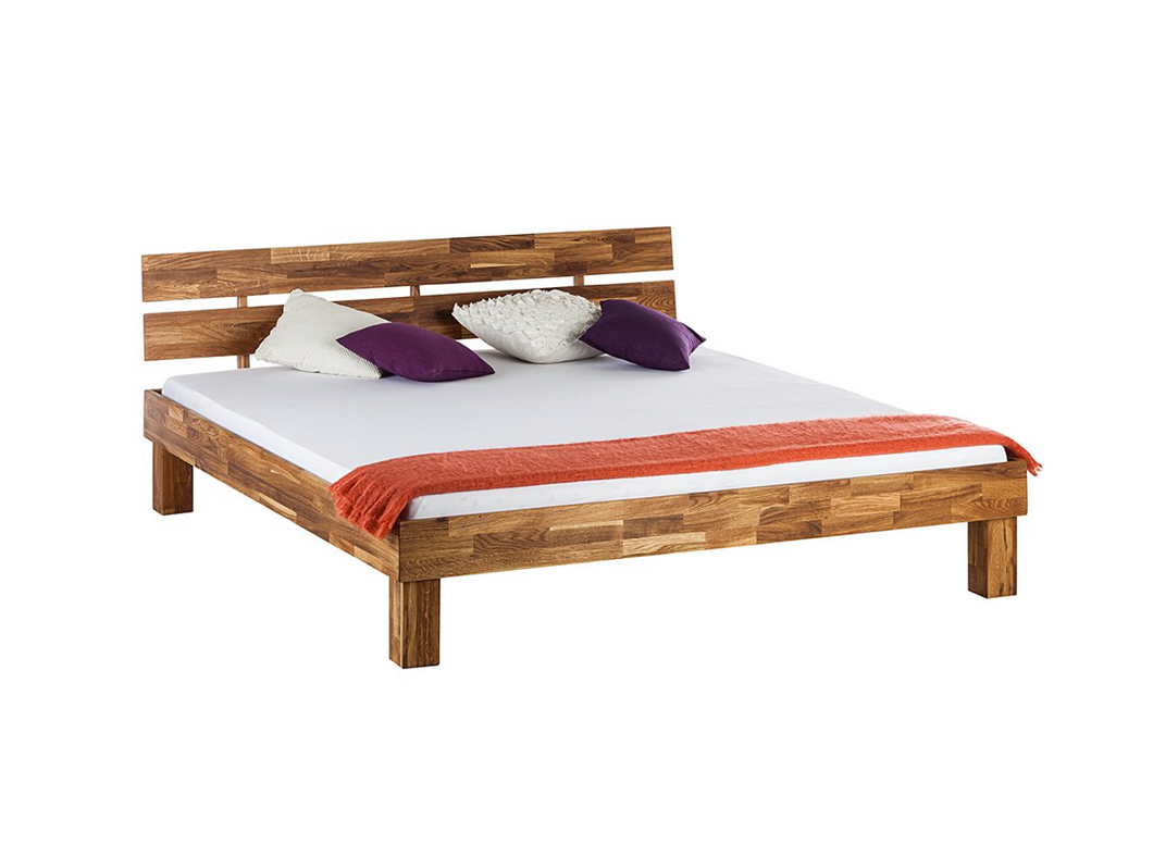 REDUZIERT! -50% Massivholzbett AresWOOD Eiche - 160 x 200cm - Mit Kopfteil