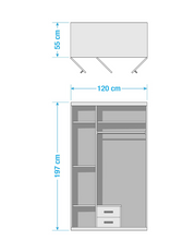 Lade das Bild in den Galerie-Viewer, REDUZIERT! -50% Drehtürenschrank Hasselager Eiche Sonoma Dekor Breite: 120cm
