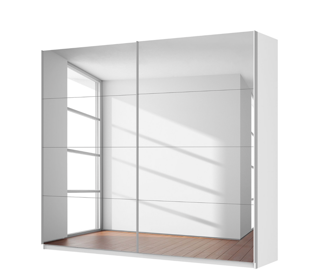 REDUZIERT! -50% Schwebetürenschrank SKØP reflect Alpinweiß - 270 x 236 cm