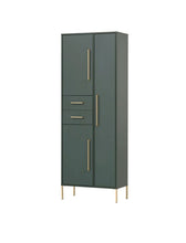 Lade das Bild in den Galerie-Viewer, REDUZIERT! -25% Garderobenschrank Kent Waldgrün / Gold
