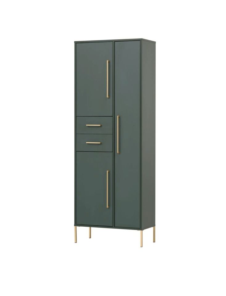 REDUZIERT! -25% Garderobenschrank Kent Waldgrün / Gold