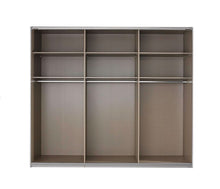 Lade das Bild in den Galerie-Viewer, Schwebetürenschrank Quadra Grau-metallic
