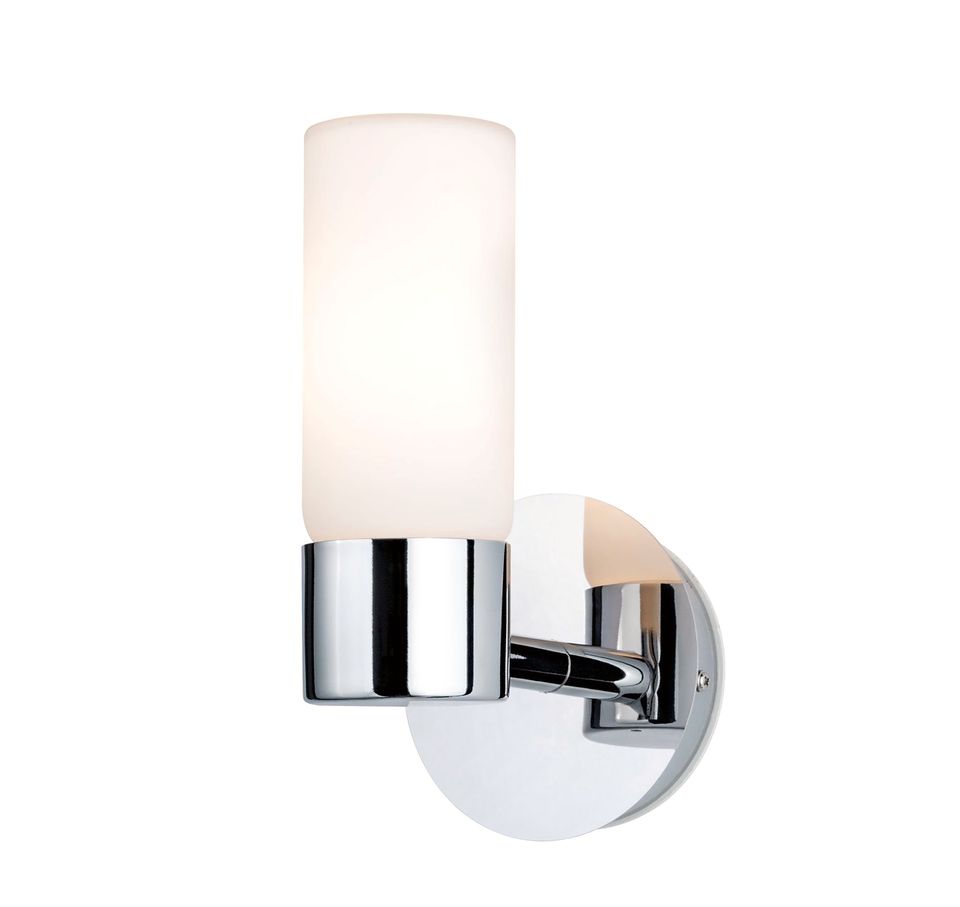 Badleuchte Eleon Milchglas / Chrom - 1-flammig