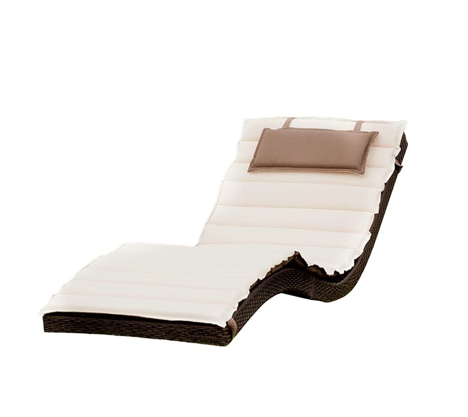 Gartenliege Piacenza Polyrattan Braun
